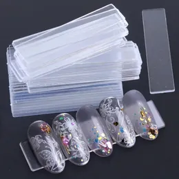 1Set False Nail Tips Nagelkonst Display Stand Transparent Practice Acrylic Gel Polish Holder Strip Manicure som visar verktyg