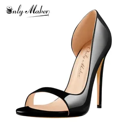 OnlyMaker Kadınlar Elastik Yan Sandalet Moda Kadın Ayakkabısı Üzerinde Açık Ayak Parçası Artı Boyut US5US15 240412