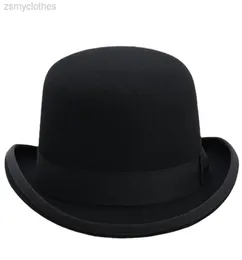 4Size 100 Wool Women Men Men Bowler Hat Pure Crushable Dome Fedora Hat4358587