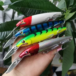 Acessórios Swolfy Metal Tongue Minnow Fishing Lure 32,5g/130mm Big Minnow Trolling TuNing Fishing Lures