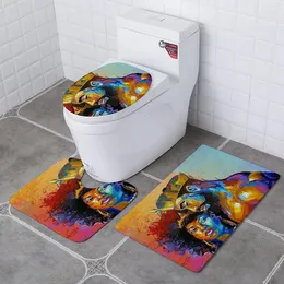 Halılar 3pcs/set banyo kapı banyosu mat tuvalet halı yumuşak emici paspaslar