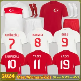 Kids Turkiye Soccer Jersey 2024 Euro Cup Turke National Feeld Home Home Yildizdemiral Kokcu Enes Calhanoglu Kit Kit