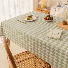 Table Cloth A164Ins Style Internet PVC Tablecloth Waterproof And Oil-proof Coffee Rectangular Light Luxury Diamond Ta