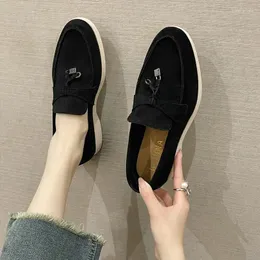 أحذية عارضة عصرية نسائية شقة 2024 الربيع والخريف فرشاة واحدة مضادة للانزلاق zapatillas mujer