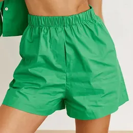Frauenblusen Frauen Lose Fit Hemd Feste Farbe Langarm Langarm hoher Taille Weitbein -Shorts mit Taschen für den Sommer