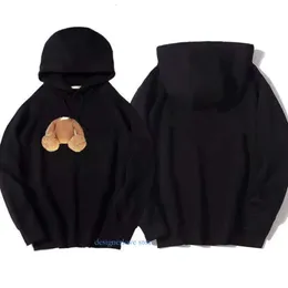 Мужская толстовка дизайнеров -толстовка медведь печаль мужская уличная одежда женская одежда с длинным рукавом с капюшоном с капюшоном.