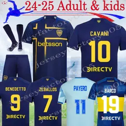 24 25 25 CA BOCA Juniors Maradona Tevez piłka nożna koszulka domowa cavani home men Kit Alexis de Rossi 2024 Fani gracze Carlitos Third Camiseta Futbol Football Kids Sets 16-XXL