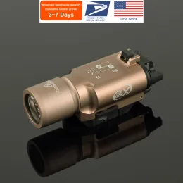 SCOPES US Warehouse X300U X300 Tactical ficklampa White LED Pistol Weapon Light Rifle Airsoft SureFir Scout Lantera Torch för jakt