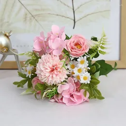 Fiori decorativi Spring Flower Artificial Princess Rose Combination bouquet floreali FINUCI