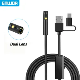 Cameras 3 in 1 Android Endoscope Camera HD1080P for TypeC Phones Single&Dual Waterproof Rigid Cable Borescope Camera 3.9mm 8mm 720P