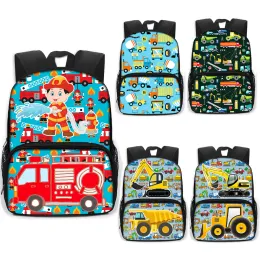 Bags Cartoon Firetruck Car Excavator Tractor Backpack for Boy Girl Rucksack Children School Bags Kids Kindergarten Backpack Book Bag