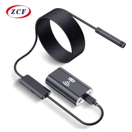 Kameralar WiFi Endoskop Kamera 8mm Mini Lens HD720P USB Drenaj Boru Motoru Muayenesi Borescope LED iPhone Android Telefon PC için