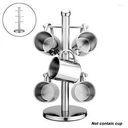 Kitchen Storage 1Pc Nordic Stainless Steel Cup Holder Countertop Mug Display Stand Drinkware Hanging Shelf