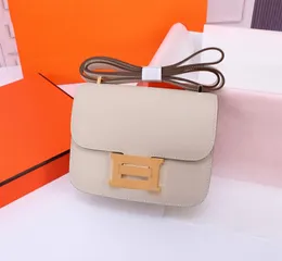 Tasarımcı Omuz Çantası Lüks Constance Kadın Çanta Lüks Marka Deri Moda Crossbody Bag Yeni Yüksek Kaliteli Küçük Kare Çanta Çok Fonksiyonlu Honey Honeywax Thread