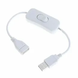 Nuovo cavo USB da 2024 ESCAM 28 cm con interruttore ON/OFF Extension Attivazione per la lampada USB Linea di alimentazione della ventola USB Adattatore di vendita a caldo durevole per il cavo di estensione della lampada USB