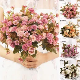 Fiori decorativi 2 pezzi Artificial Flower Decoration False Bouquet per sposa da sposa che tiene piante da letto