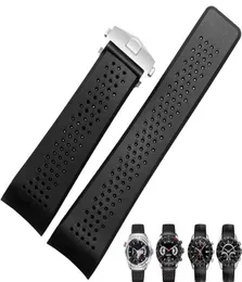 Schauen Sie sich Band für Carrera Silicon Gummi -Wasserdichte Frauen 22 24 -mm -Gurtzubehör Armband Belt244n9658440 an