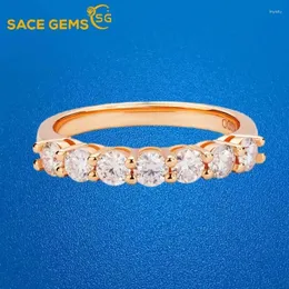 Anelli a cluster SACE GEMS GRA certificata 0,7 CT MOISSanite Ring VVS1 Lab Diamond Solitaire per Women Engagement Promise Wedding Besta