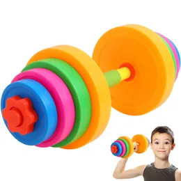 Дети гантели игрушка пластик гантели детскоподъемника тренировочные упражнения по гантели