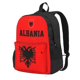 Ryggsäckar 2023 Fashion Albania Country Flag Ryggsäck Middle School Student Schoolbag Casual Back Pack Travel Bag unisex ryggsäck