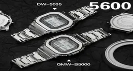 DW5600 Set Metal Watch Strap Band 316L Caixa de vigilância de aço inoxidável para GW5000 5035 GWM5610 5600 BENHA BELA BANDELHE