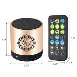 Portable Quran Speaker Muslim Reciter Player 8GB FM Radio TF MP3 With Remote Control 15 Voices 19 Languages High Quality Gift 240418