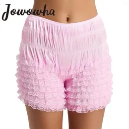 Women's Shorts Womens Tiered Ruffle Lace Lingerie Summer Casual Bloomers Sissy Frilly Knickers Boyshort Dance Panties Gothic Clubwear