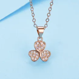 PENDANTI Lucky Clover Necklace femmina Accessori pietre complete Accessori COLLATTER COLLA COLLA CATERA 925 SIGNI PER GIRROLLA