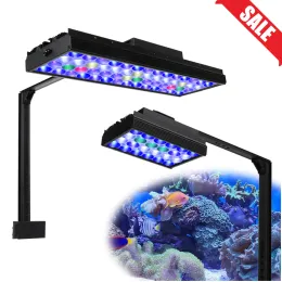 Аквариумы попблум Dimmable Aquarium Led Light, морской аквариумный свет Полный спектр для соленой кораллы SPS/LPS Aquarium Aquarium Tank