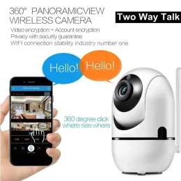 Kameras 2022 Neue WiFi -Kamera Smart Home Cloud WLAN Automatische Tracking -Infrarot -Videoüberwachungskameras YCC365 Plus IP -Kamera