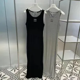 여자 패션 디자이너 칼집 드레스 블랙 브라운 맥시 드레스 u-neckline 민소매 인쇄 스플릿 섹시 해변 나이트 드레스