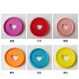 35mm Colorful Heart Binder Rings Mushroom Hole Loose Leaf Ring Round Binding Plastic Disc Buckle Hoop DIY Notebook