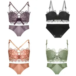 Bella biancheria bianche da biancheria wireless in pizzo sexy lingerie raduna il reggiseno push up e il set di mutandini senza semi Lenceria 220513