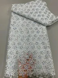 Mais recente tecido nigeriano de cordão de renda de alcance de alta qualidade lacins de laca de lacas de suma de água para mulheres vestido de vestido 240408