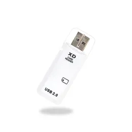 USB2.0 고속 카드 리더, 휴대용 아이보리 흰색 XD 단일 포트 카드 리더, 강력한 호환성