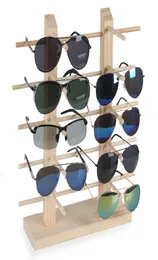 2st 6st 10st Highend Wood Solglasögon Display Stand Glasögon Lagring Rack STOW Fönster Display Props Solglasögon Stand 5960403