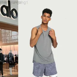 Desginer Alooo Yoga t Shirt Top Clothe Short Man Men Sports Vest Mens Summer Sleeved Fitness Suit Loose Fitting Running Quick Drying Tshirt Military Tennis Basketbal