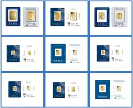 High Quality 25g5g10g1oz 24k GoldPlated Gold Bar Bullion Coin Sealed Package With Independent Serial Number Collection Busine6041544