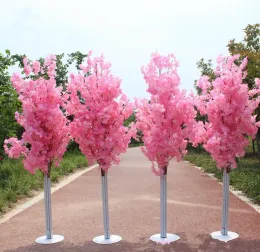 Decorations 2021 new 5ft Tall white Artificial Cherry Blossom Tree Roman Column Road Leads For Wedding Mall Opened Props