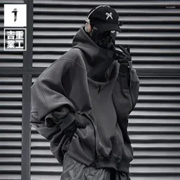 هوديز الرجال 2024 عالي الجودة pacthwork hip hop punk hoodie men men disual techwear batwing switshirt sweatshirt