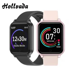 시계 Hollvada B58 Smart Watch GPS 추적기 방수 혈압 혈압 심박수 추적기 여성용 남성용 스마트 워치 B57