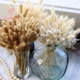 Dekorative Blumen flauschige Schwänze Gras getrockneter Naturpampas Reed Reed Hochzeit Bouquet Weihnachtsfeier Garten Dekor Boho Home DIY Dekoration