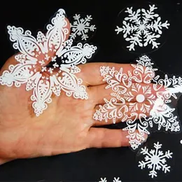 Adesivi a parete romantica Snowflake Decoration Finestra Adesivo Forma elettrostatica S#P30