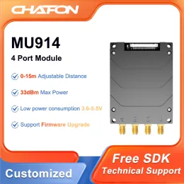 제어 Chafon MU914 UHF RFID 고성능 모듈 스마트 카드 읽기 모듈 RS232 액세스 제어를위한 4 개의 안테나 포트와 인터페이스