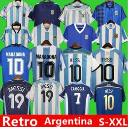 1978 1986 1998 Argentina Retro Soccer jerseys Maradona 1994 1996 2000 2001 2006 2010 Kempes Batistuta Riquelme HIGUAIN KUN AGUERO CANIGGIA AIMAR Football Shirts AAA