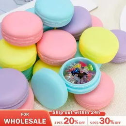 Caschetti per gioielli 6pcs/set Colors Perle Organizzatore Box Mini Macaron Travel Anches Storage Case Candy Candy Case Plastica