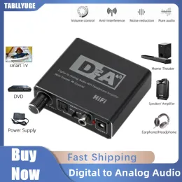 Converter HIFI DAC Digital para Audio Converter RCA RCA 3,5 mm AUX RCA Headphone Amplificador Toslink Conversor de decodificador óptico portátil DAC