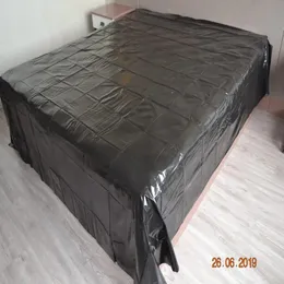 240 x 260 cm PVC płaska część łóżka czarny arkusz łóżka błyszczące masaż spa pokrywa seksu PAD SM meble lochy erotyczne BDSM Bondage Gear 240408