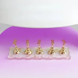 2024 GOLD FOIL NAIL STAND PRESS on Supplies تعرض الرفوف