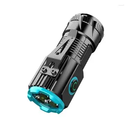 Torce di torce Mini LED portatile Mini LED 3led Ultra Strong Flash USB ricaricabile con clip di penna e magnete di coda